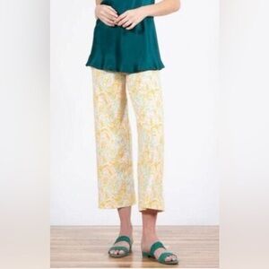 NWOT Avenue Montaigne Womens Alex Pant Trouser 6 Hazel Pull‎ On Flare Printed